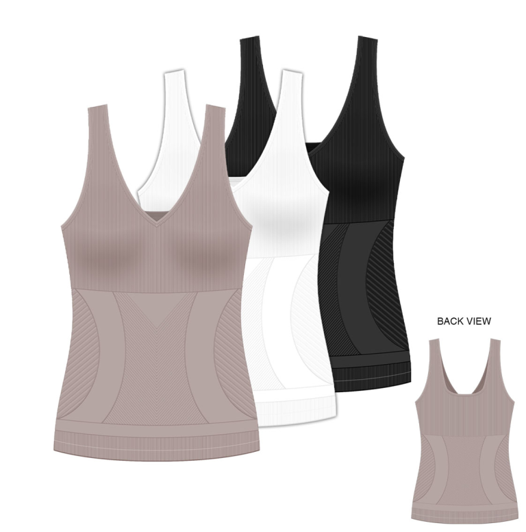 7124Seamless Shaping Tank with Jacquard