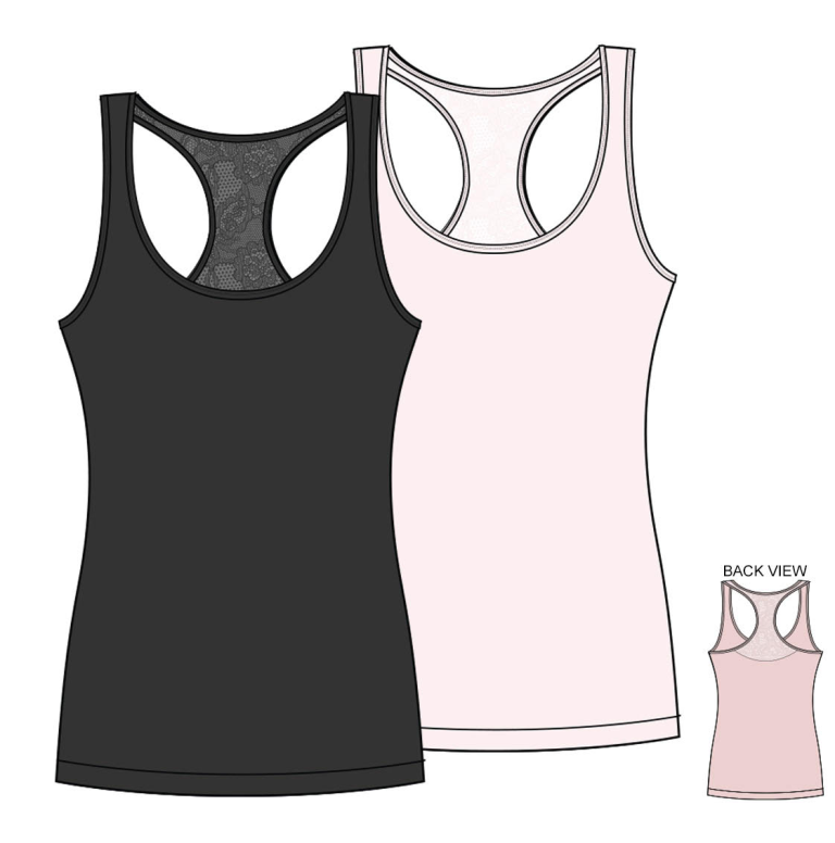 Seamless Racerback&Lace Shaping Cami